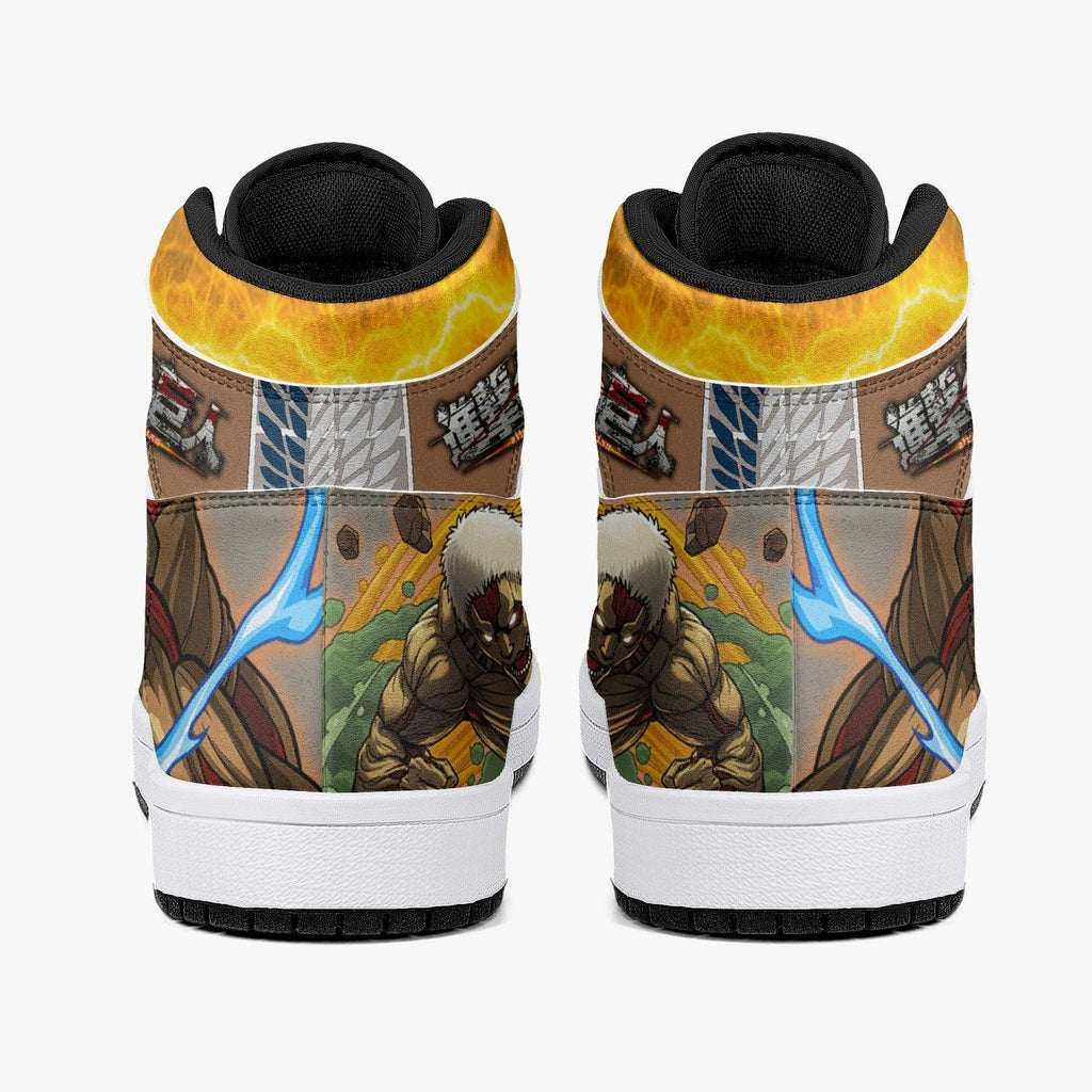 Morukai "Reiner Braun Armored Titan Shingeki no Kyojin Mid 1 Basketball Shoes