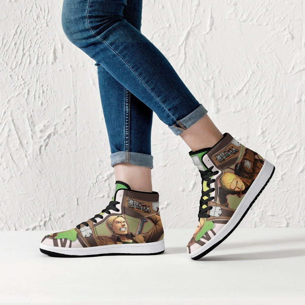 Morukai "Reiner Braun Shingeki no Kyojin Mid 1 Basketball Shoes