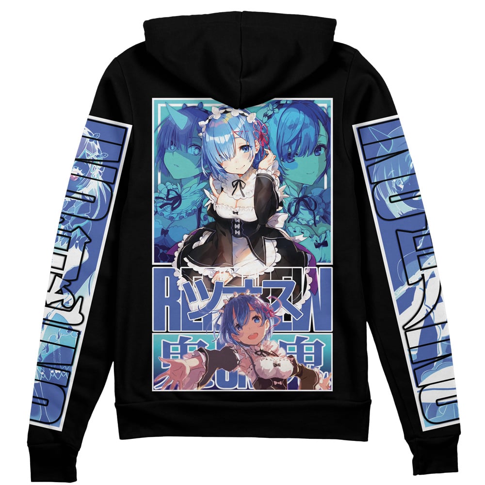 Morukai "Rem Re Zero Streetwear Zip Hoodie Jacket