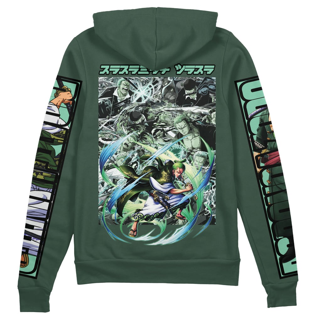Morukai "Roronoa Zoro" One Piece Unisex Streetwear Zip Hoodie Jacket