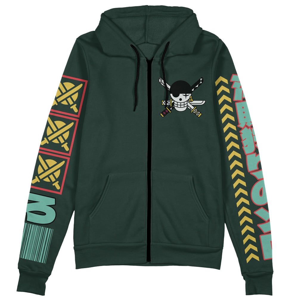Morukai "Roronoa Zoro" One Piece Streetwear Zip Hoodie Jacket