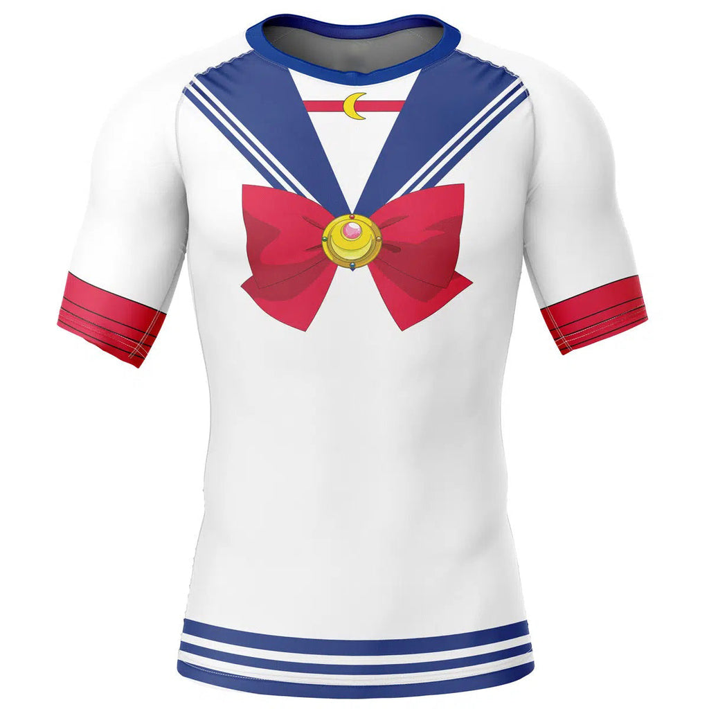 Morukai "Sailor Moon Short Sleeve Rash Guard Compression Shirt