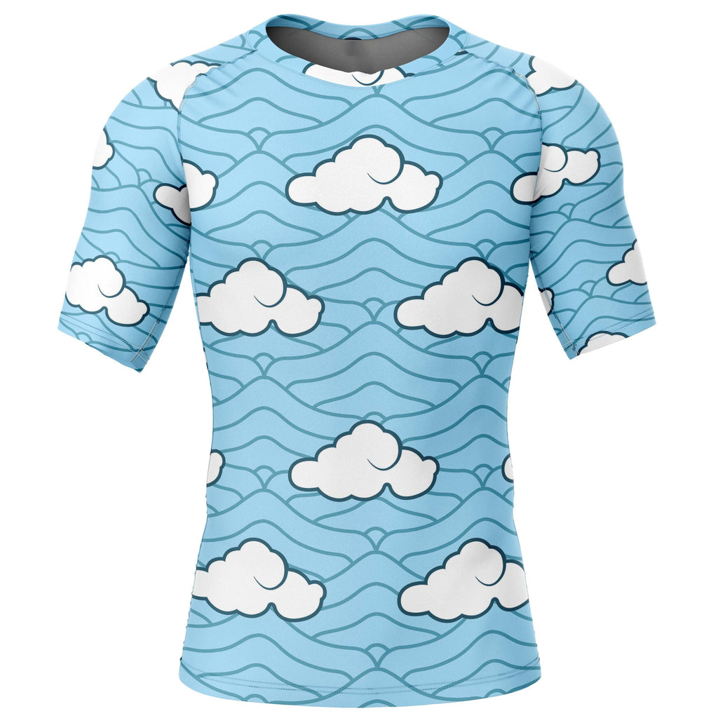 Morukai "Sakonji Urokodaki Demon Slayer Short Sleeve Rash Guard Compression Shirt
