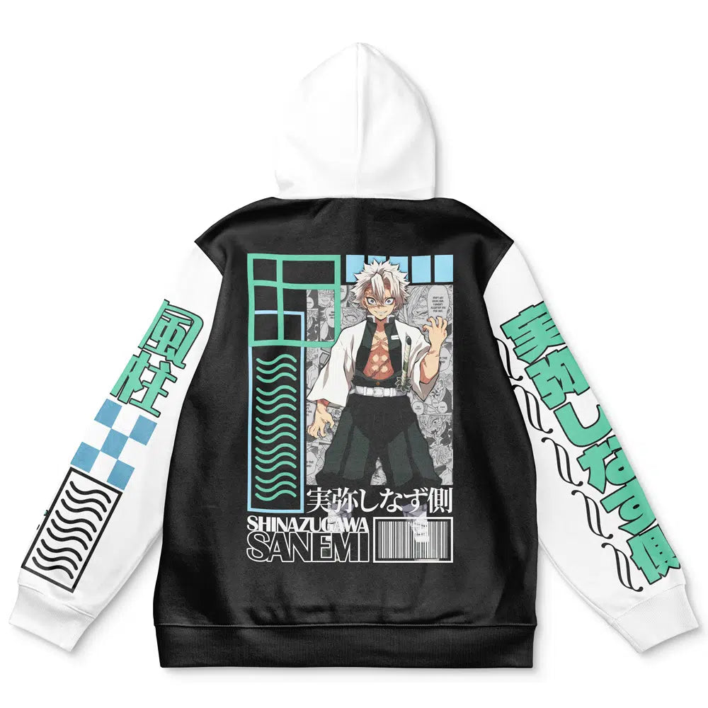 Morukai "Sanemi Shinazugawa Wind Pillar" Demon Slayer: Kimetsu no Yaiba Streetwear Hoodie
