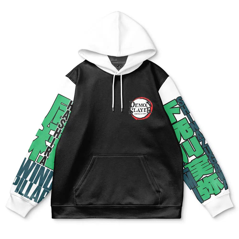 Morukai "Sanemi Shinazugawa Wind Pillar" Demon Slayer: Kimetsu no Yaiba Streetwear Hoodie V1