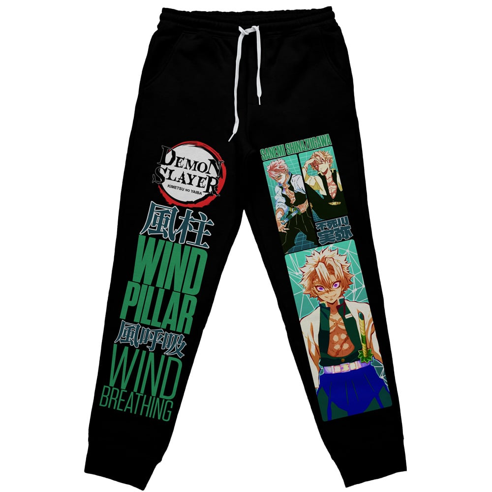 Morukai "Sanemi Shinazugawa Wind Pillar" Demon Slayer: Kimetsu no Yaiba Streetwear Sweatpants V1