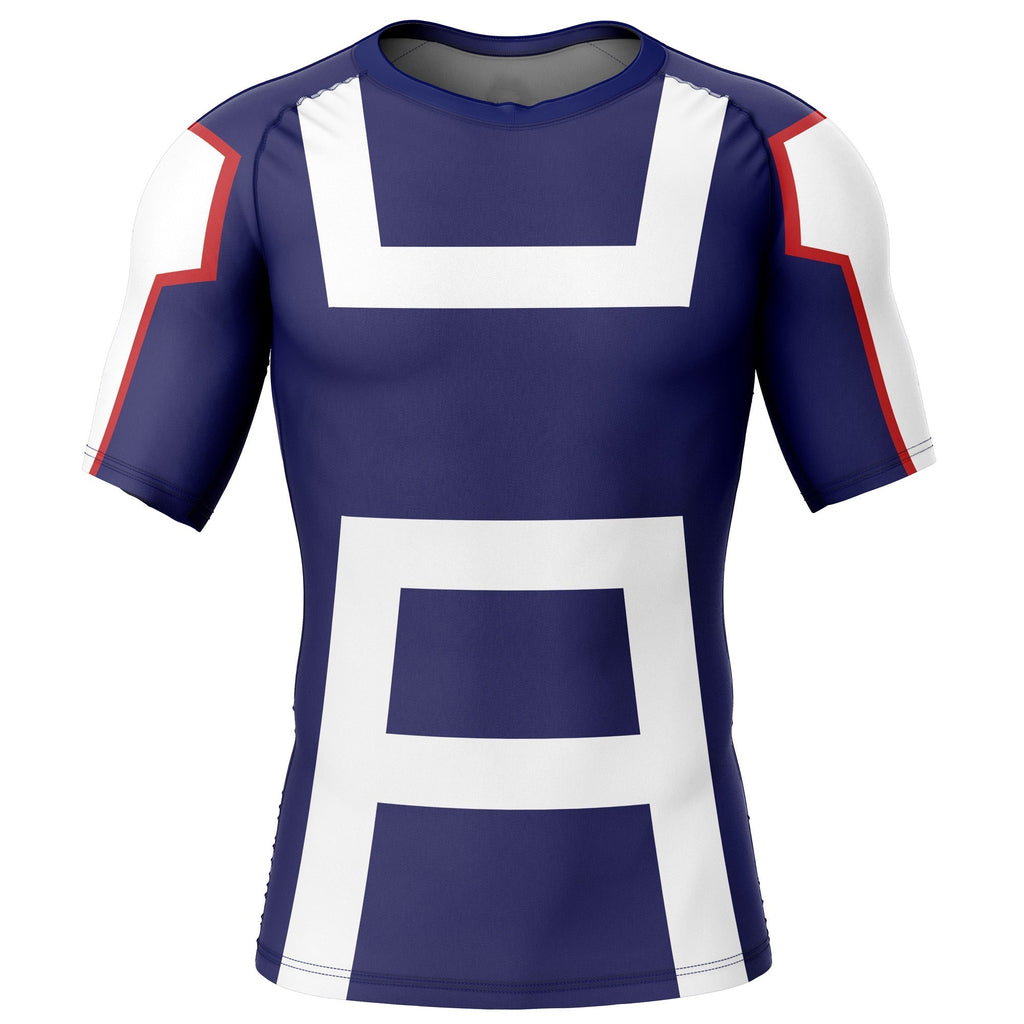 Morukai "U.A. High School Gym Uniform" My Hero Academia Short Sleeve Rash Guard Compression Shirt