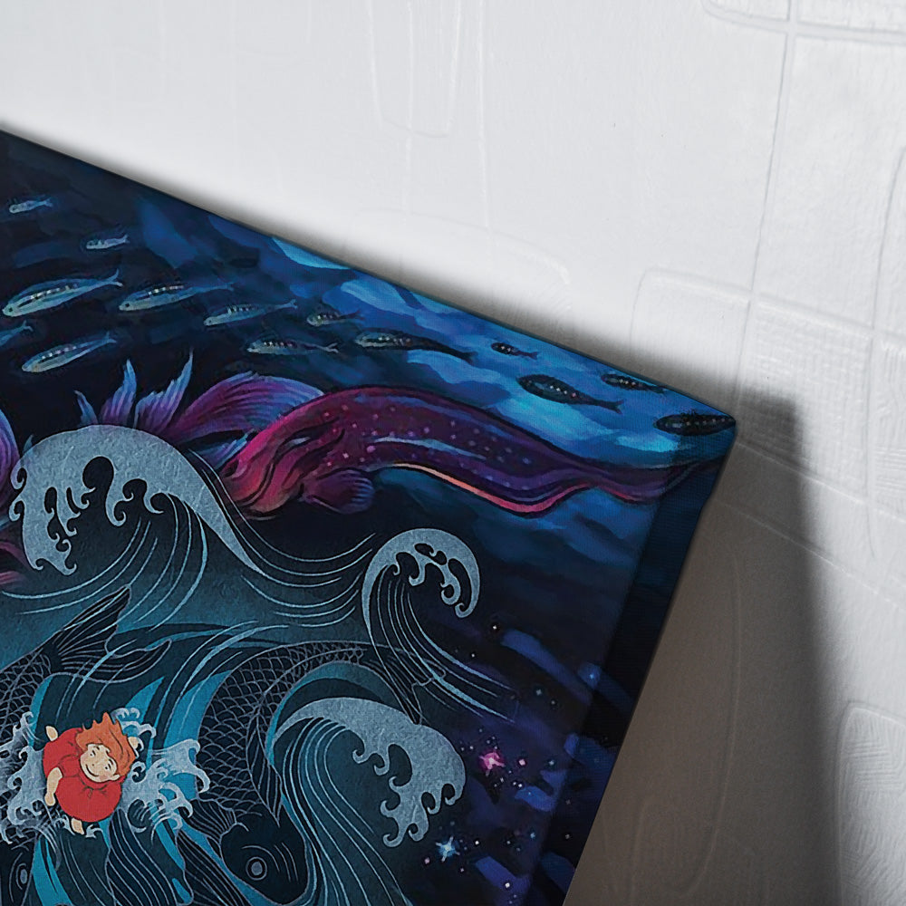 Morukai "Sea Creatures Ponyo Studio Ghibli Canvas Print Wall Art