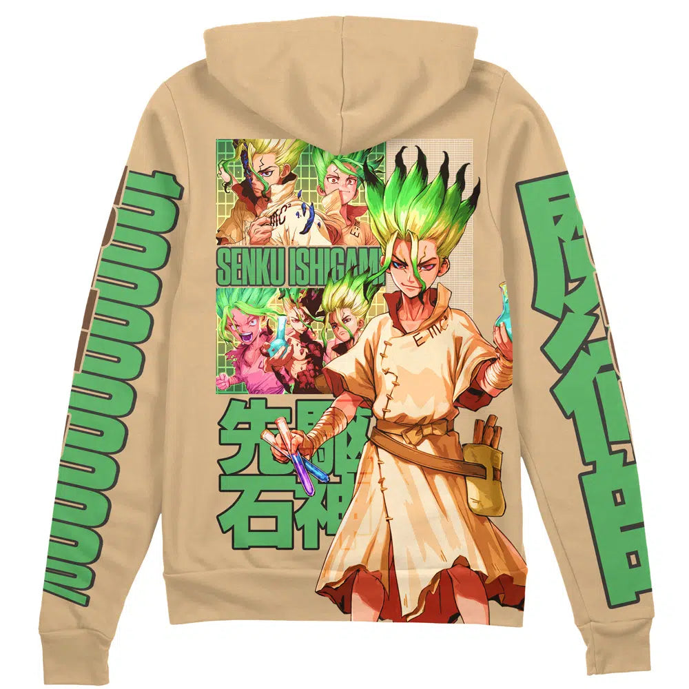 Morukai "Senku Ishigami Dr. Stone Streetwear Zip Hoodie Jacket