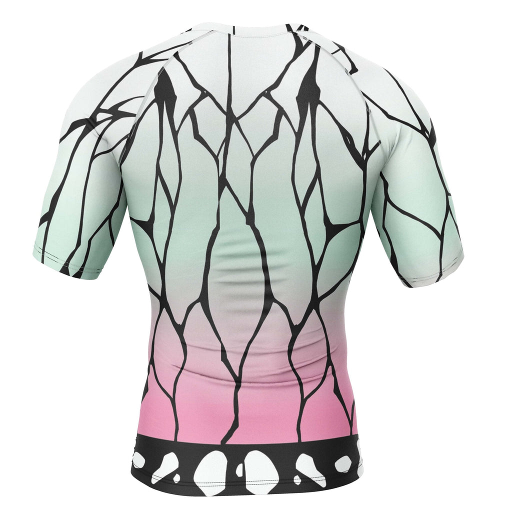 Morukai "Shinobu Kocho" Demon Slayer: Kimetsu no Yaiba Short Sleeve Rash Guard Compression Shirt