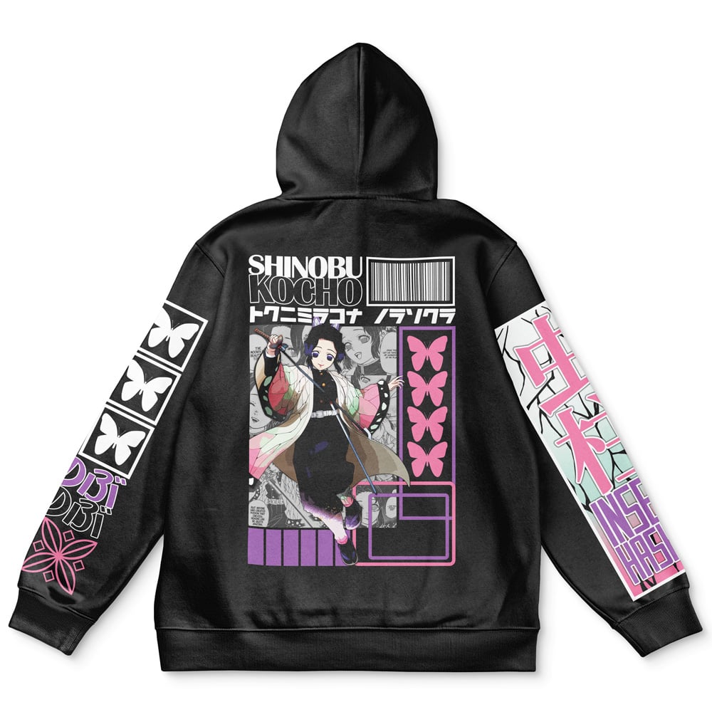Morukai "Shinobu Kocho" Demon Slayer: Kimetsu no Yaiba Streetwear Hoodie V1