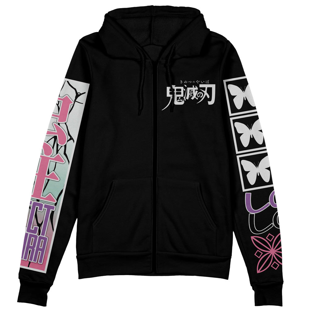 Morukai "Shinobu Kocho" Demon Slayer: Kimetsu no Yaiba Streetwear Zip Hoodie Jacket V1