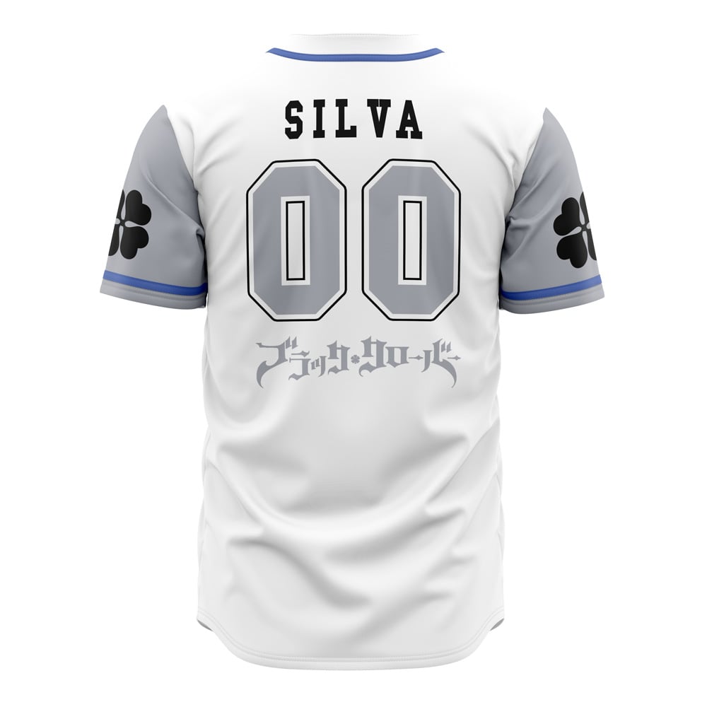 Morukai "Silver Eagles Black Clover Baseball Jersey