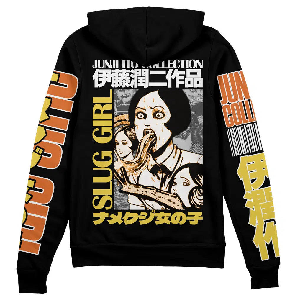 Morukai "Slug Girl Junji Ito Collection Streetwear Zip Hoodie Jacket