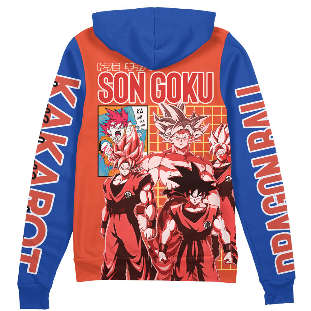 Morukai "Son Goku" Dragon Ball Streetwear Zip Hoodie Jacket