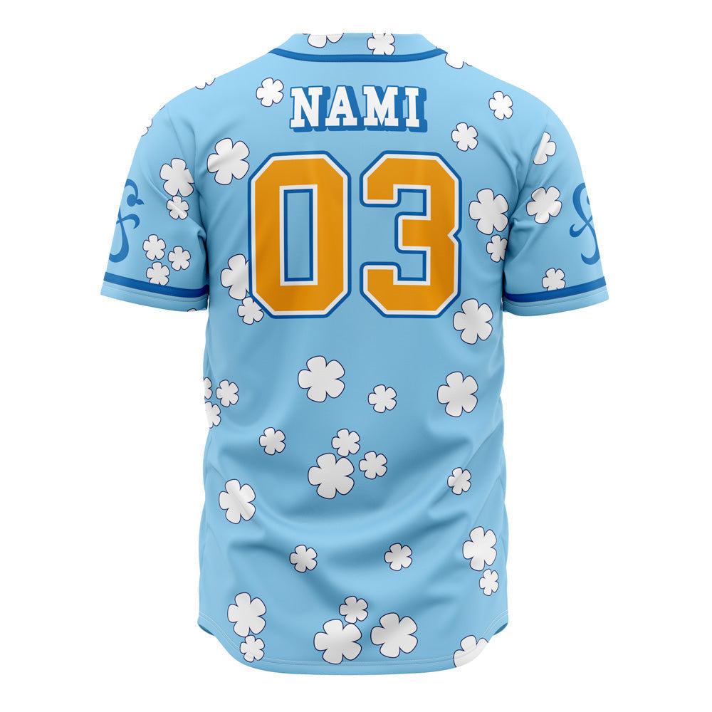 Morukai "Straw Hats Nami One Piece Baseball Jersey