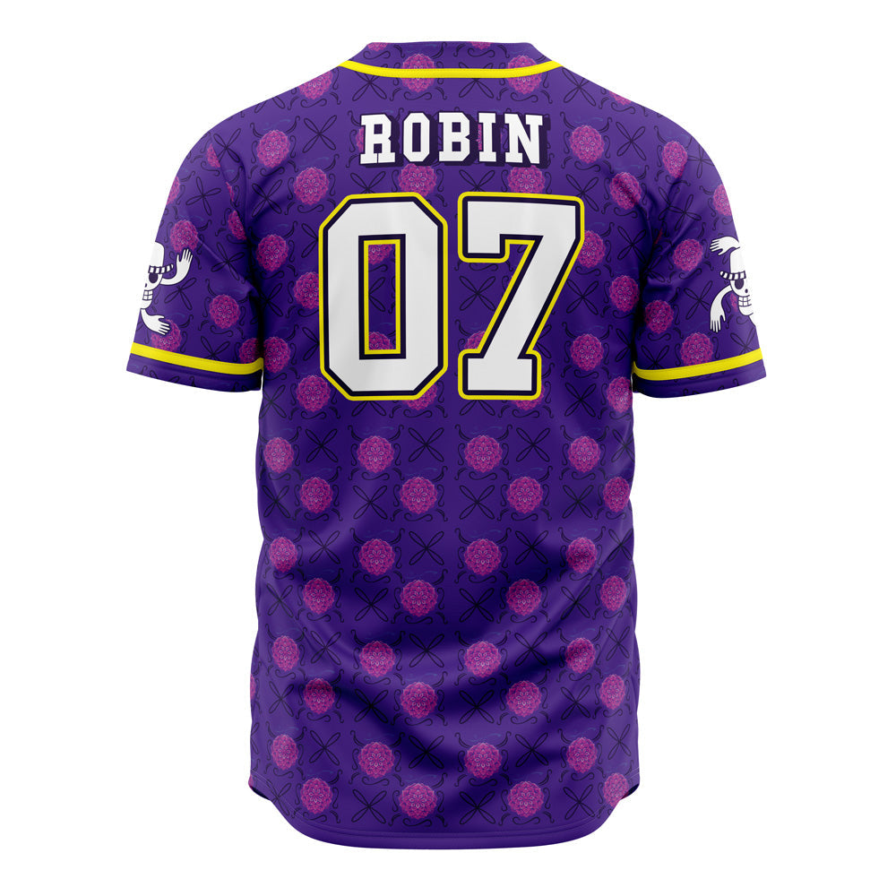 Morukai "Straw Hats Robin One Piece Baseball Jersey