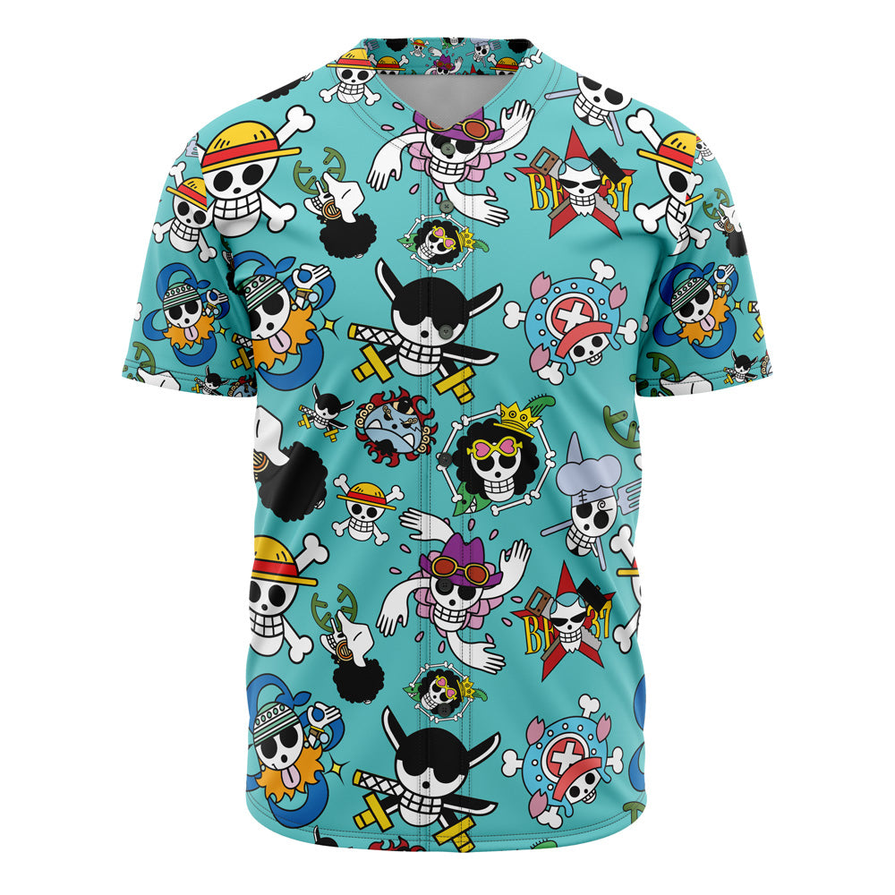 Morukai "Strawhats Jolly Roger One Piece Baseball Jersey