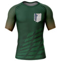 Morukai "Scouting Legion" Attack On Titan Short Sleeve Rash Guard Compression Shirt