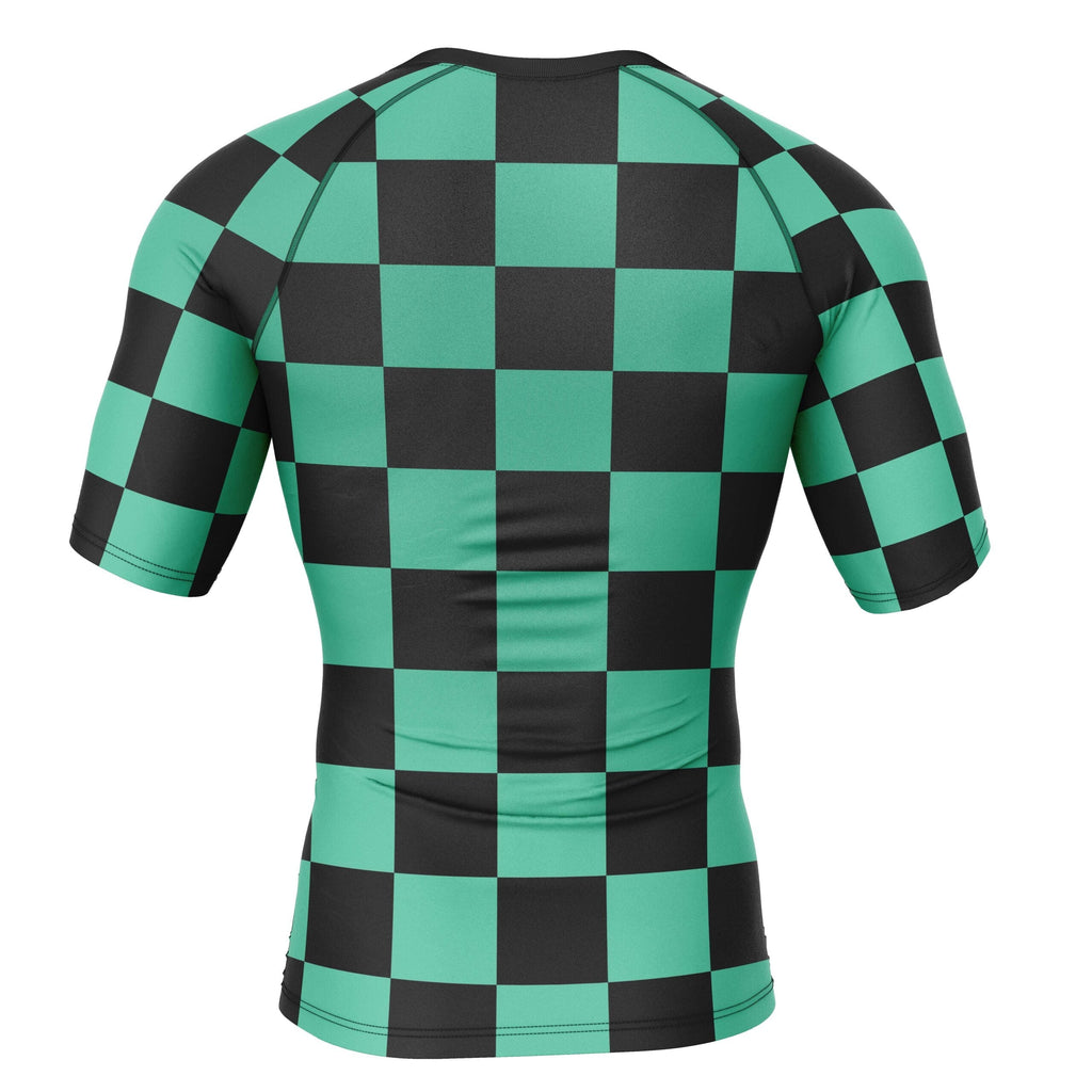 Morukai "Tanjiro Kamado" Demon Slayer: Kimetsu no Yaiba Short Sleeve Rash Guard Compression Shirt