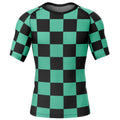 Morukai "Tanjiro Kamado" Demon Slayer: Kimetsu no Yaiba Short Sleeve Rash Guard Compression Shirt