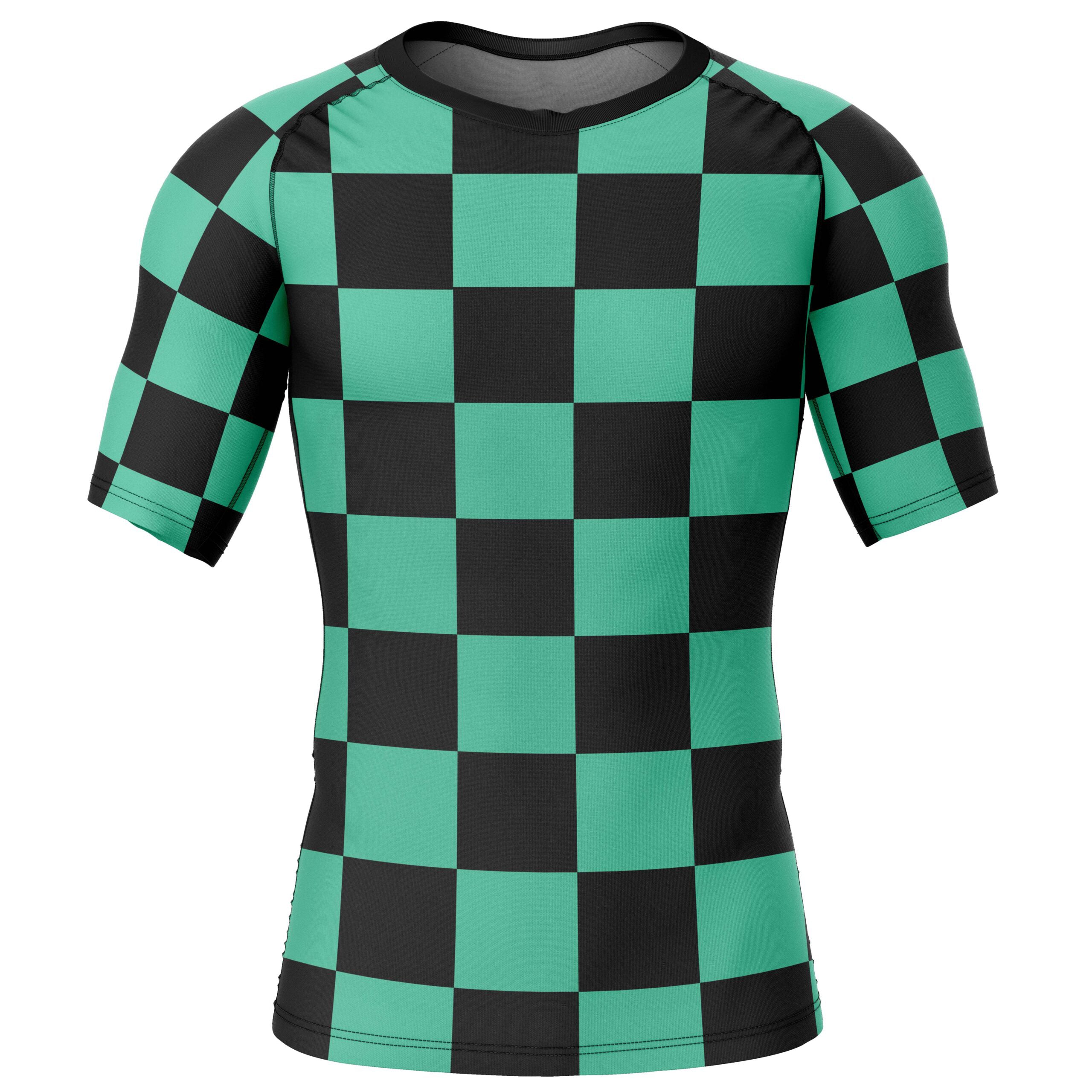 Morukai "Tanjiro Kamado" Demon Slayer: Kimetsu no Yaiba Short Sleeve Rash Guard Compression Shirt