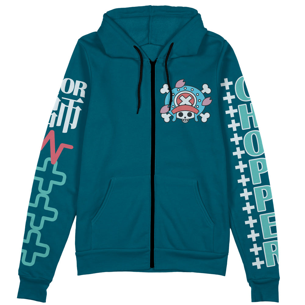 Morukai "Tony Tony Chopper V2 One Piece Streetwear Zip Hoodie Jacket