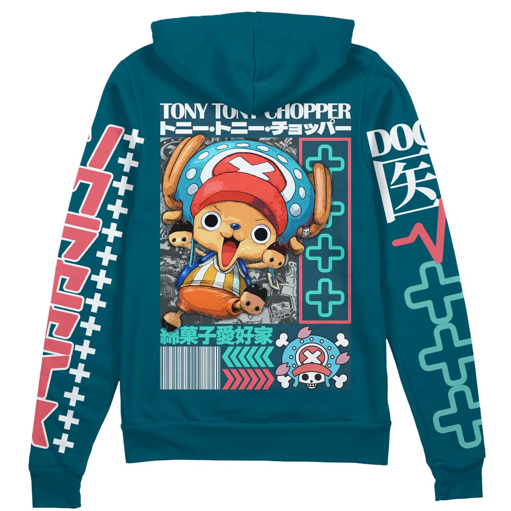 Morukai "Tony Tony Chopper V2 One Piece Streetwear Zip Hoodie Jacket