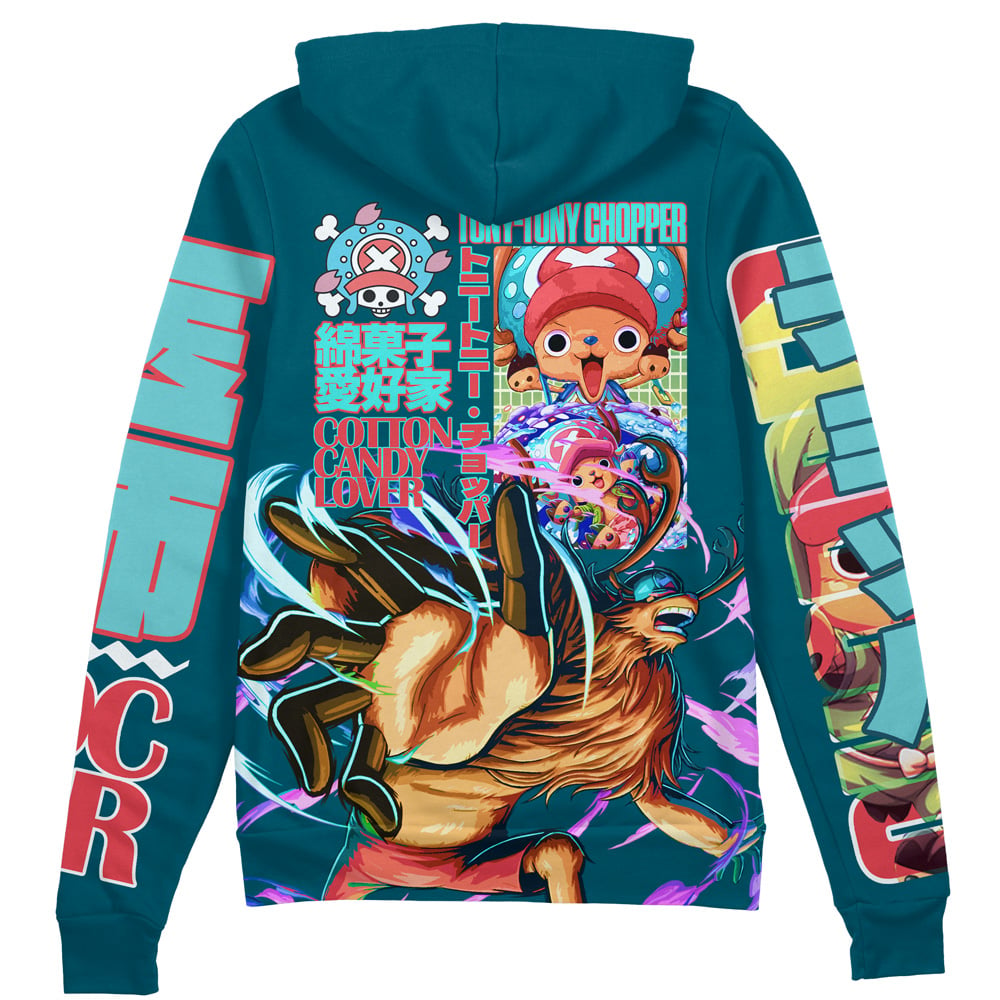 Morukai "Tony Tony Chopper V3 One Piece Streetwear Zip Hoodie Jacket