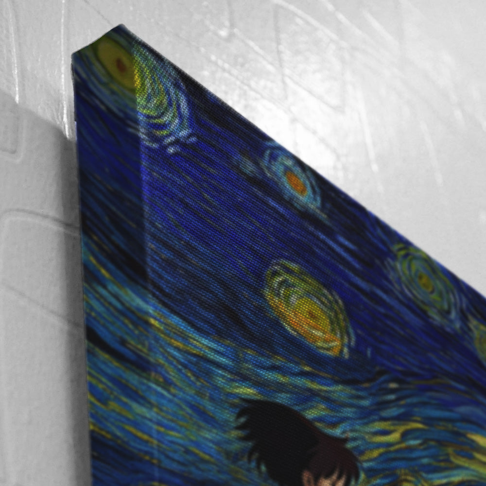 Morukai "Totoro Starry Night Studio Ghibli Canvas Print Wall Art