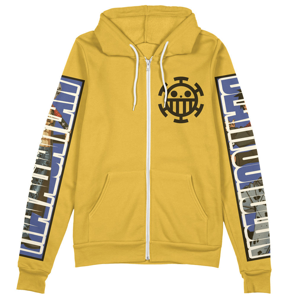 Morukai "Trafalgar D. Law One Piece Streetwear Zip Hoodie Jacket