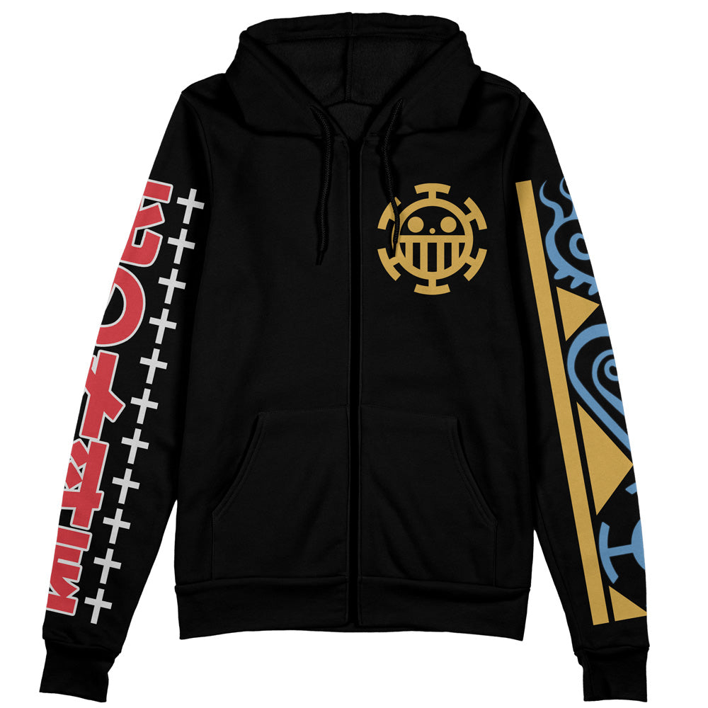 Morukai "Trafalgar D. Law V2 One Piece Streetwear Zip Hoodie Jacket
