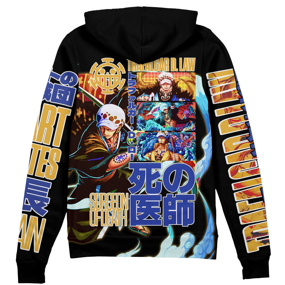 Morukai "Trafalgar D. Law V3 One Piece Streetwear Zip Hoodie Jacket