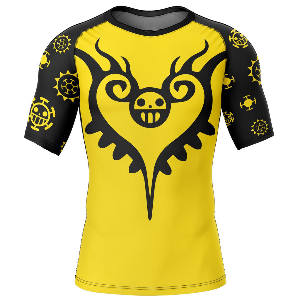 Morukai "Trafalgar Law One Piece Short Sleeve Rash Guard Compression Shirt