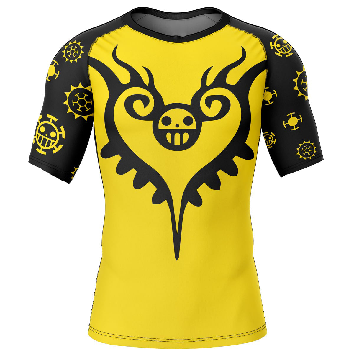 Morukai "Trafalgar Law One Piece Short Sleeve Rash Guard Compression Shirt