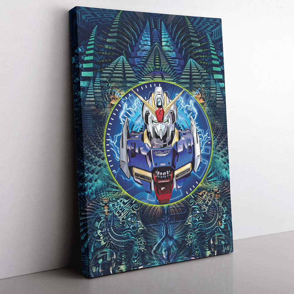Morukai "Trippy Abstract Gundam Canvas Print Wall Art