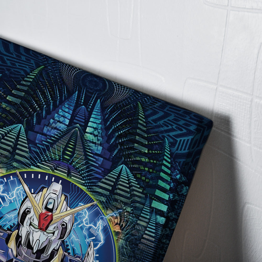 Morukai "Trippy Abstract Gundam Canvas Print Wall Art