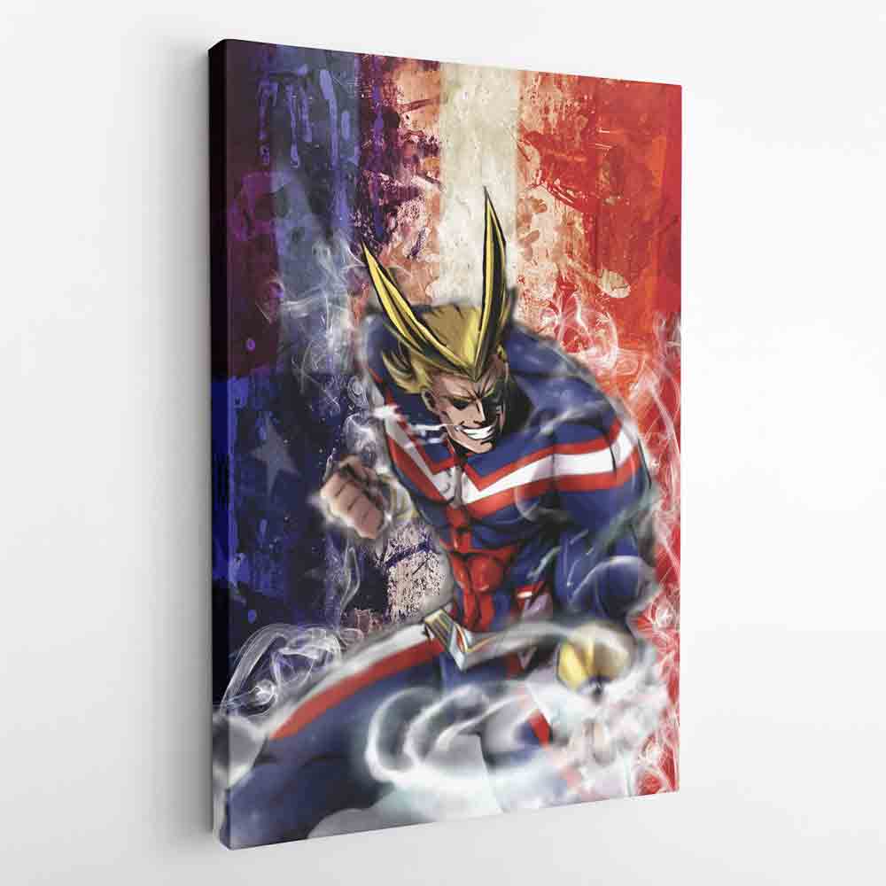 Morukai "Trippy All Might My Hero Academia Canvas Print Wall Art