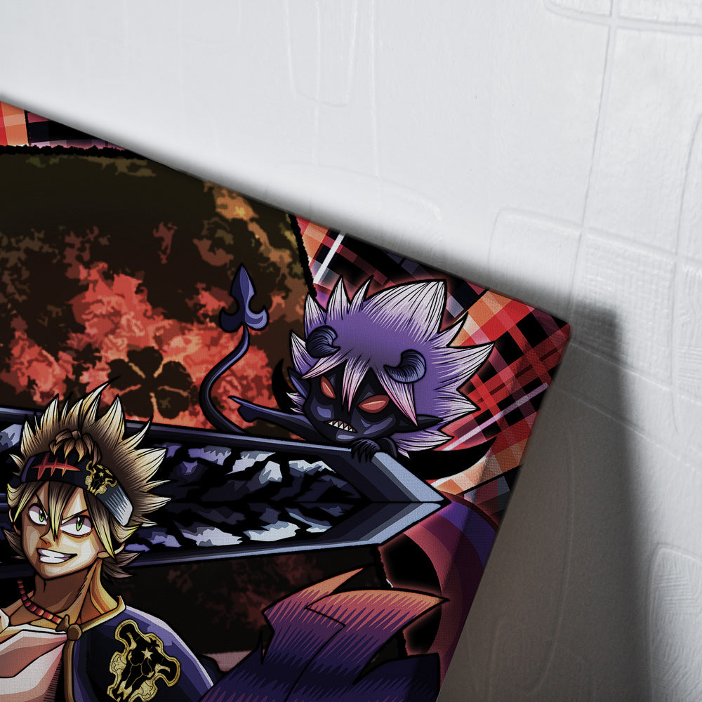 Morukai "Trippy Asta x Liebe Black Clover Canvas Print Wall Art