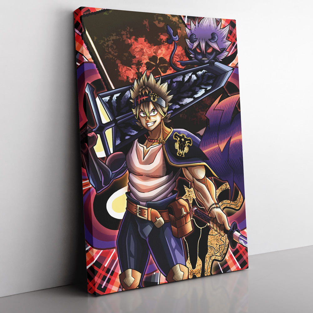 Morukai "Trippy Asta x Liebe Black Clover Canvas Print Wall Art