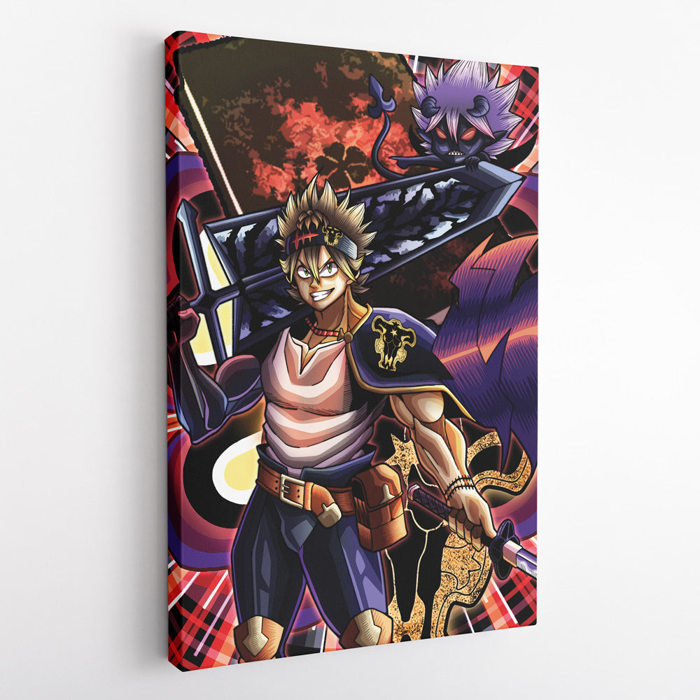 Morukai "Trippy Asta x Liebe Black Clover Canvas Print Wall Art