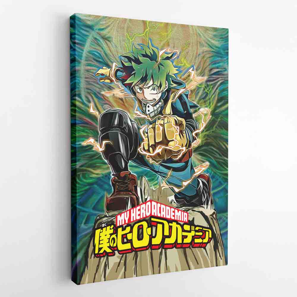 Morukai "Trippy Deku My Hero Academia Canvas Print Wall Art