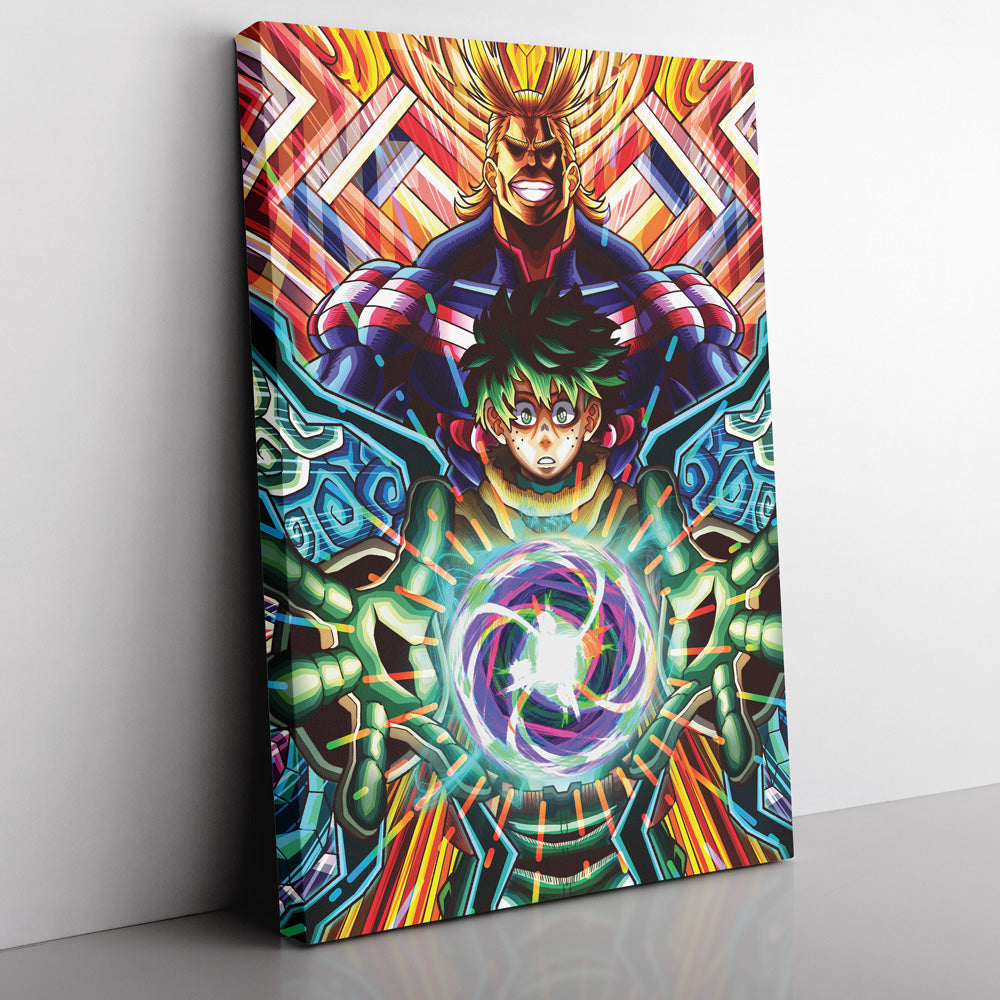 Morukai "Trippy Deku x All Might My Hero Academia Canvas Print Wall Art