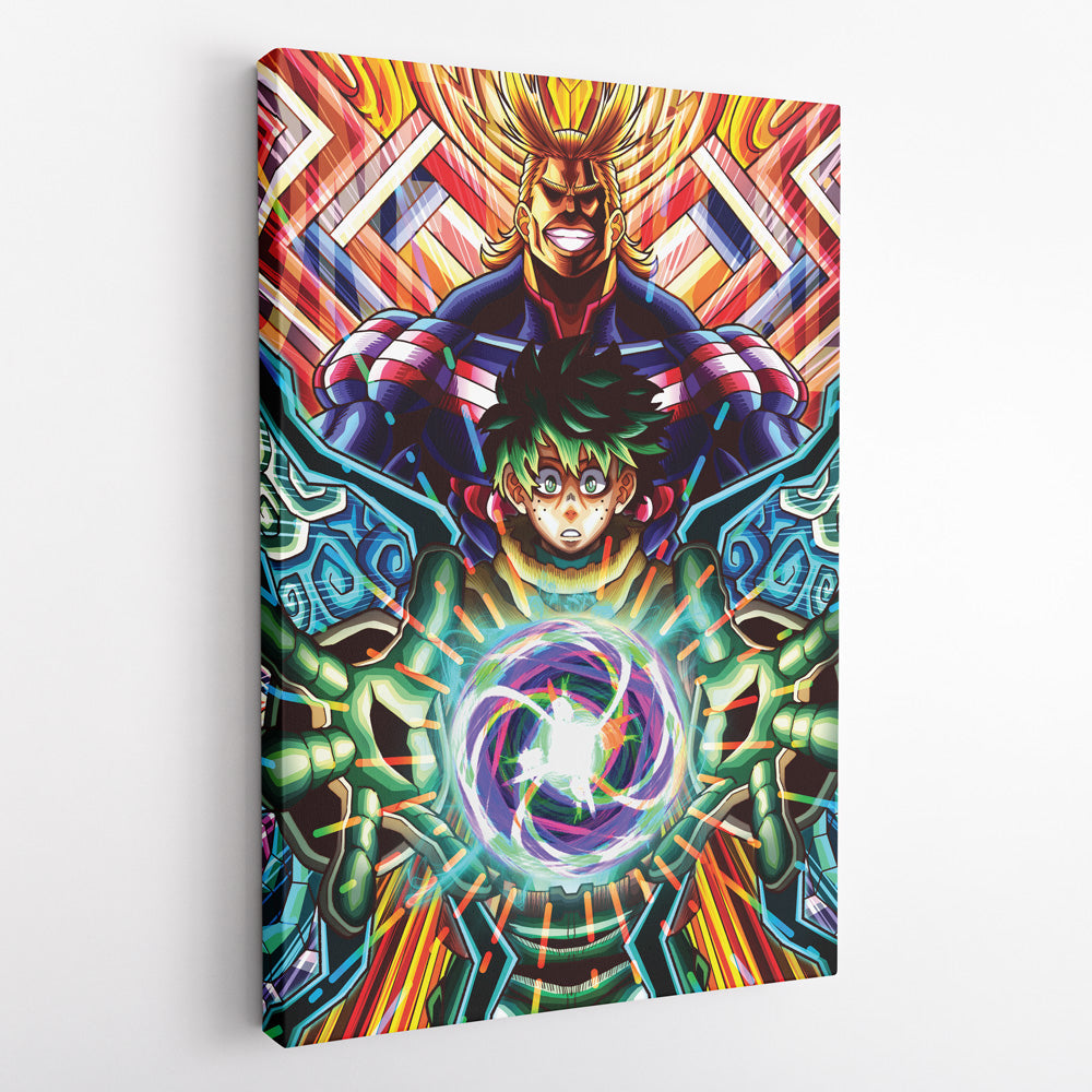 Morukai "Trippy Deku x All Might My Hero Academia Canvas Print Wall Art