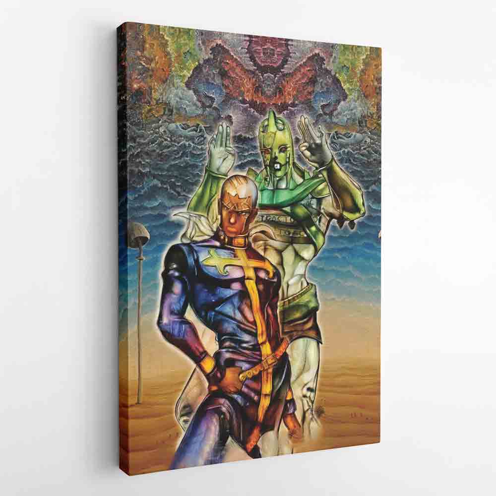 Morukai "Trippy Enrico Pucci C-Moon Jojo's Bizarre Adventure Canvas Print Wall Art