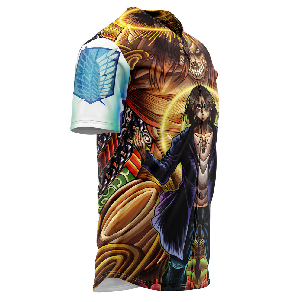 Morukai "Trippy Eren Yeager Timeskip Attack on Titan Baseball Jersey