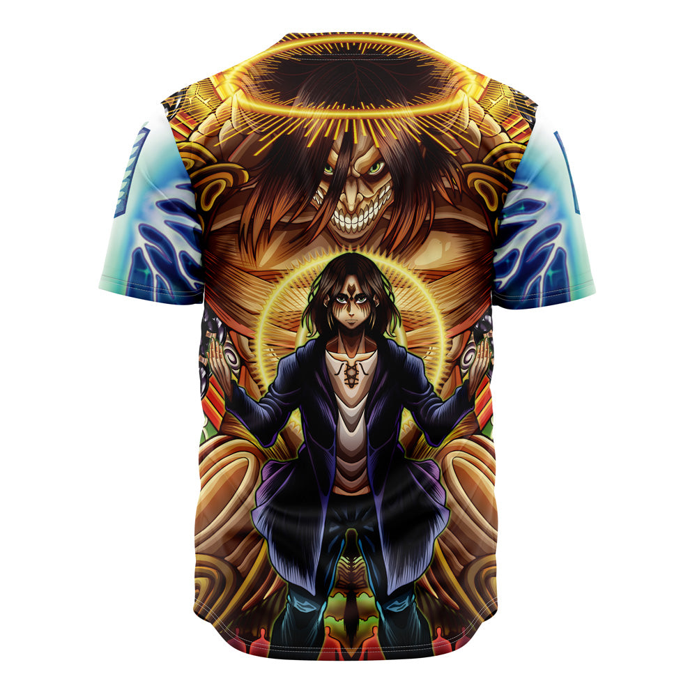 Morukai "Trippy Eren Yeager Timeskip Attack on Titan Baseball Jersey