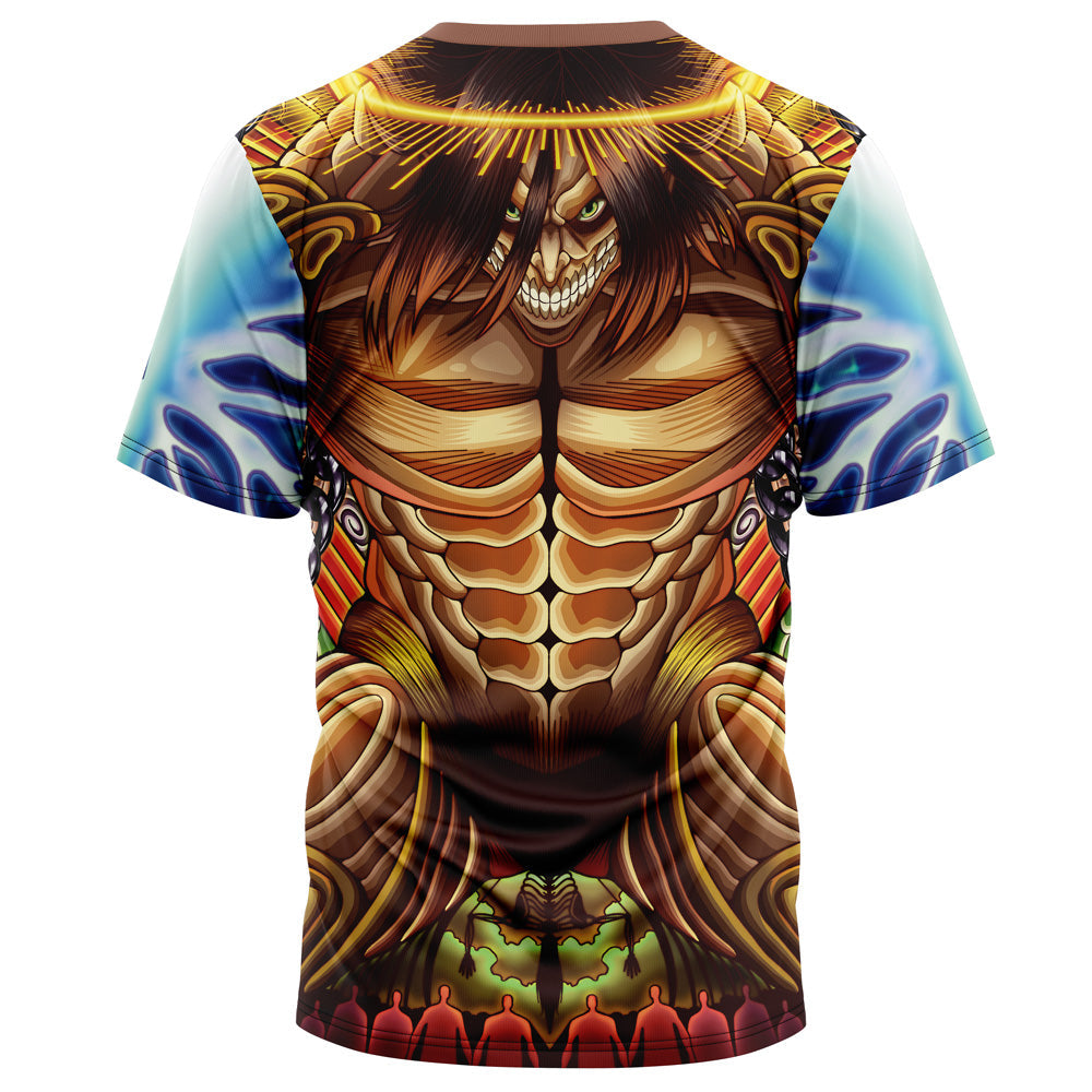 Morukai "Trippy Eren Yeager Timeskip Attack on Titan T-Shirt