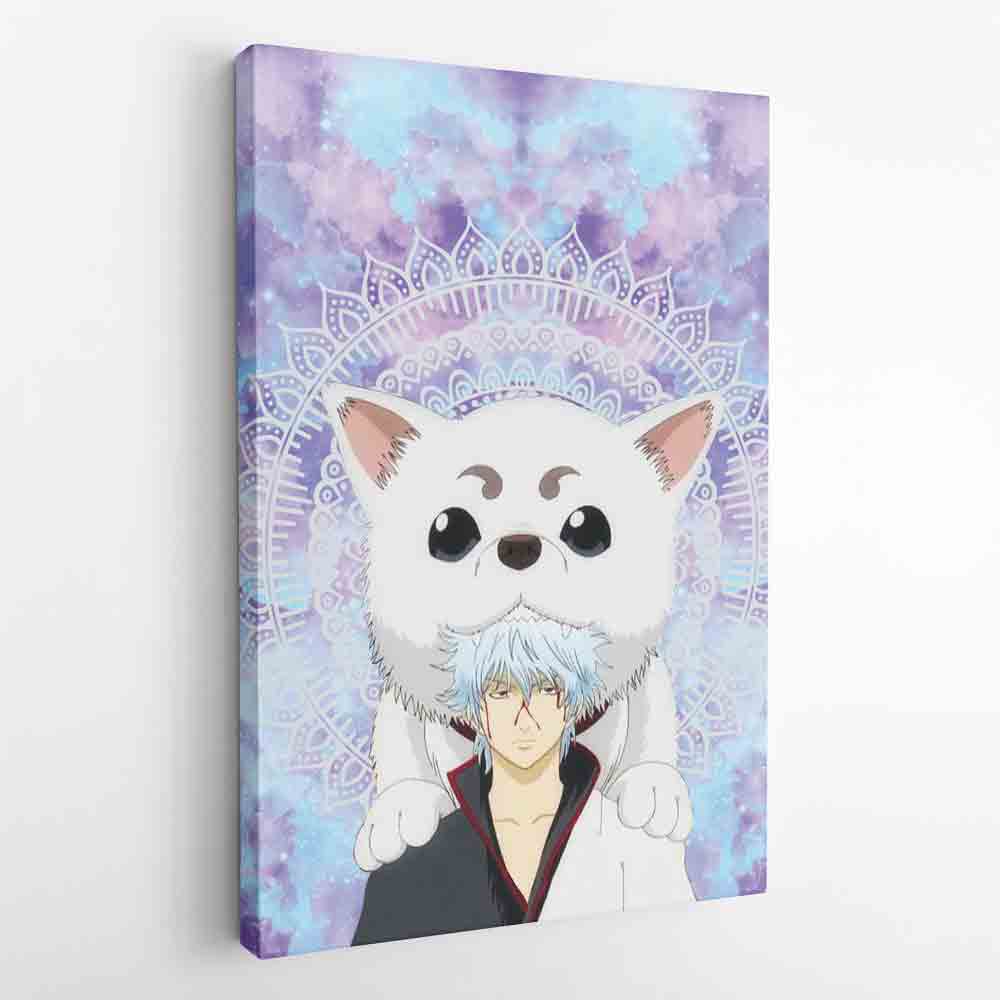 Morukai "Trippy Gintoki and Sadaharu Gintama Canvas Print Wall Art