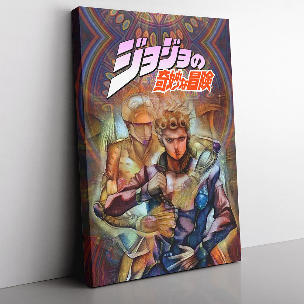 Morukai "Trippy Giorno Giovanna Golden Wind Jojo's Bizarre Adventure Canvas Print Wall Art